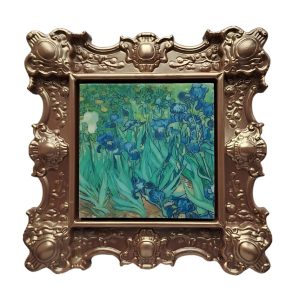 Edible Chocolate Art - Irises in a Chocolate Frame