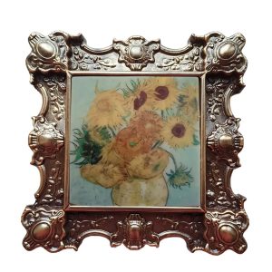 Edible Chocolate Art Sunflowers in a Chocolate Frame